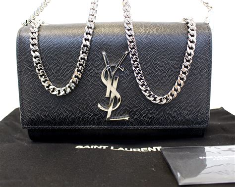 ysl black purse with chain|black yves saint laurent bag.